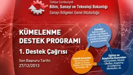 Kümelenme Destek Programı başvuru dönemi açılmıştır...