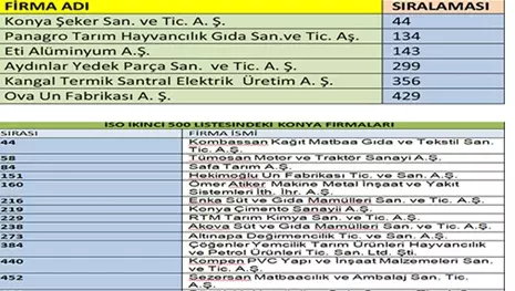 Konya devler liginde 21 firma ile temsil ediliyor