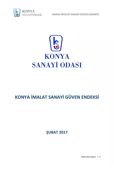 Konya İmalat Sanayi Güven Endeksi 2017 Şubat