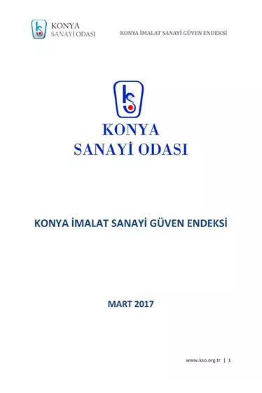 Konya İmalat Sanayi Güven Endeksi 2017 Mart