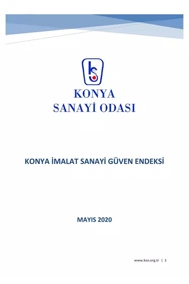 Konya İmalat Sanayi Güven Endeksi 2020 Mayıs