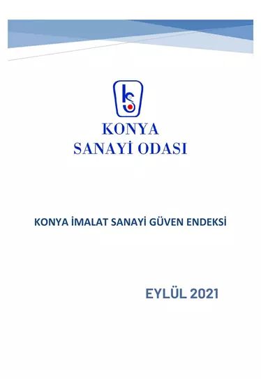 Konya İmalat Sanayi Güven Endeksi 2021 Eylül