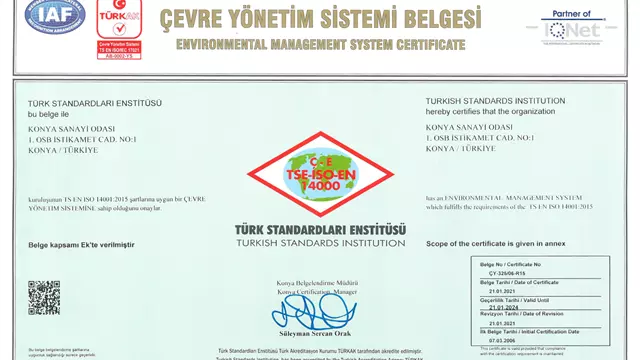 ISO 14001 ÇEVRE YÖNETİM SİSTEMİ