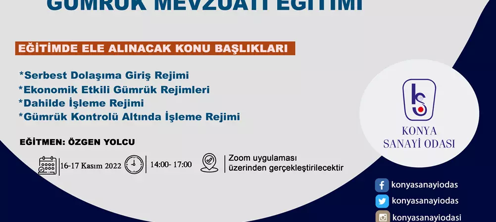 GÜMRÜK MEVZUATI Online Eğitimi 1.Gün