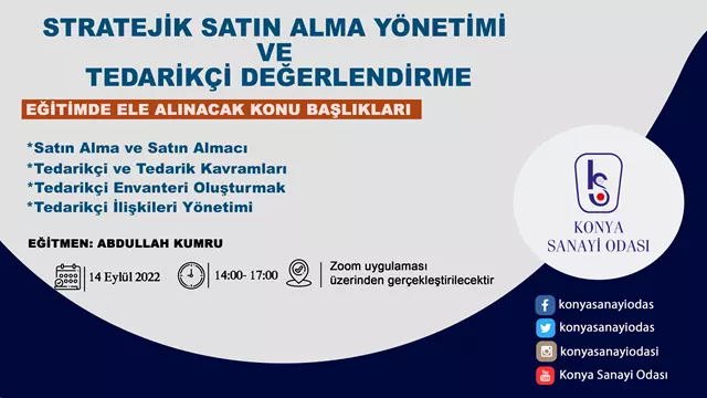 14 eylül STRATEJİK SATIN ALMA YÖNETİMİ VE TEDARİKÇİ DEĞERLENDİRME