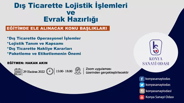 29 HAZİRAN dış ticarette lojistik