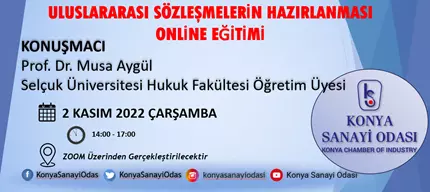 ULUSLARARASI TİCARİ SÖZLEŞMELERİN HAZIRLANMASI