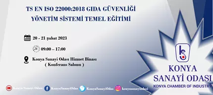 TS EN ISO 22000:2018 Gıda Güvenliği Yönetim Sistemi Temel Eğitimi