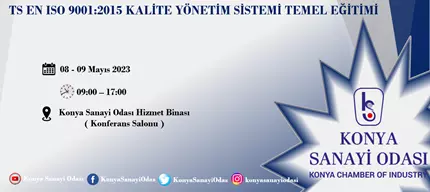 TS EN ISO 9001:2015 KALİTE YÖNETİM SİSTEMİ TEMEL EĞİTİMİ