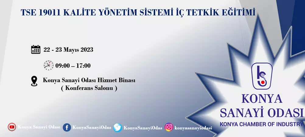 TSE 19011 Kalite Yönetim Sistemi İç Tetkik Eğitimi