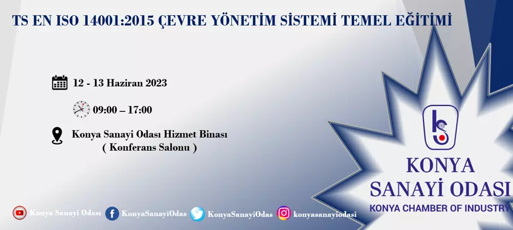 TS EN ISO 14001:2015 ÇEVRE YÖNETİM SİSTEMİ TEMEL EĞİTİMİ