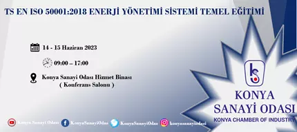 TS EN ISO 50001:2018 ENERJİ YÖNETİMİ SİSTEMİ TEMEL EĞİTİMİ