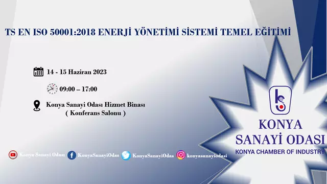 TS EN ISO 50001:2018 ENERJİ YÖNETİMİ SİSTEMİ TEMEL EĞİTİMİ