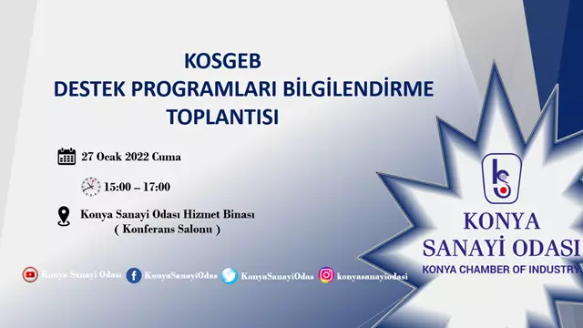 KOSGEB Destek Programları Bilgilendirme Toplantısı