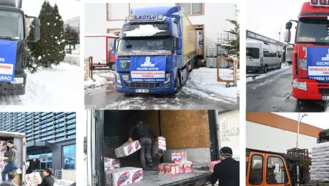 KONYALI SANAYİCİLERİN YARDIMLARI DEPREM BÖLGESİNE ULAŞTIRILIYOR