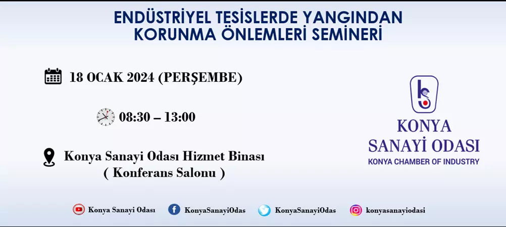 ENDÜSTRIYEL TESISLERDE YANGINDAN KORUNMA ÖNLEMLERI SEMINERI