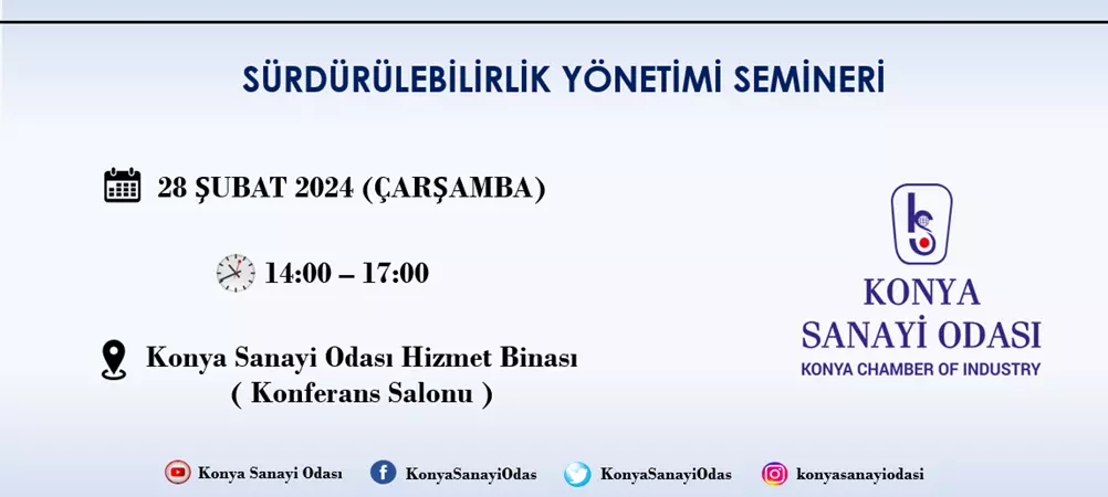 Sürdürülebilirlik Yönetimi Semineri