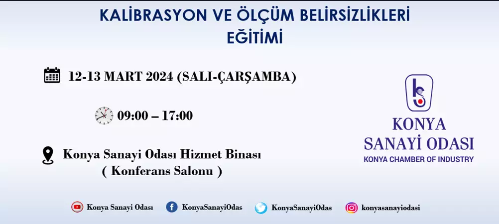 KALİBRASYON VE ÖLÇÜM BELİRSİZLİKLERİ EĞİTİMİ 